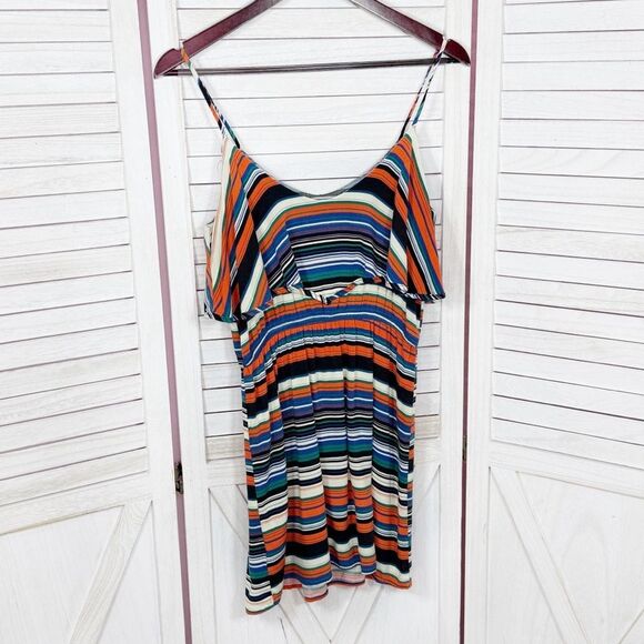 Exotik Y2K Striped Layered Mini Dress Sundress Multicolor Small - Picture 8 of 13